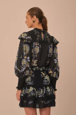 FARM Rio Black Stitched Garden Mini Skirt Online
