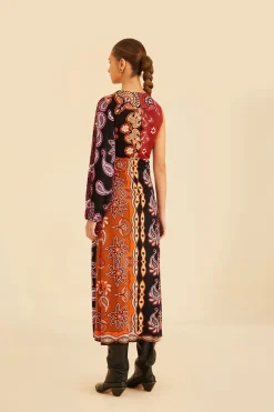 FARM Rio Black Sweet Mermaids One Shoulder Maxi Dress Discount