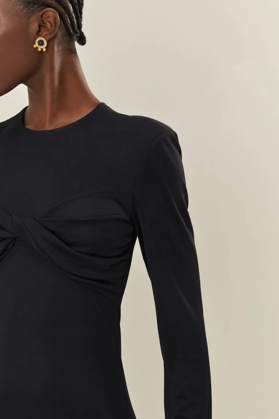 FARM Rio Black Twisted Cup Midi Dress Clearance