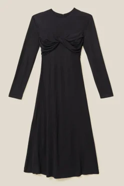FARM Rio Black Twisted Cup Midi Dress Clearance