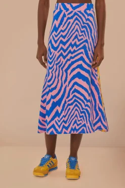 FARM Rio Blue Adidas Maxi Skirt Clearance