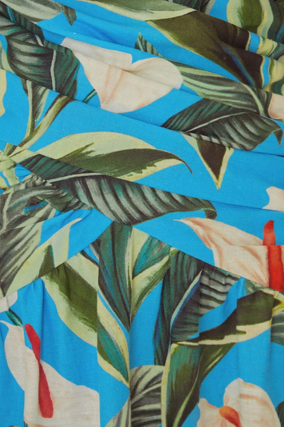 FARM Rio Blue Anthurium Garden LENZING™ ECOVERO™ Euroflax™ Maxi Dress Hot