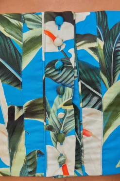 FARM Rio Blue Anthurium Garden Organic Cotton Crop Top