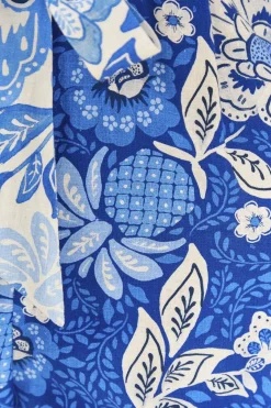 FARM Rio Blue Full Of Flowers Jumpsuit New