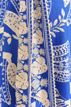 FARM Rio Blue Lace Banana Midi Dress Hot