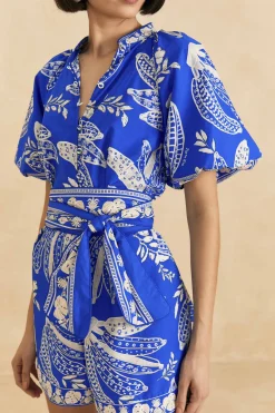 FARM Rio Blue Lace Banana Romper Online