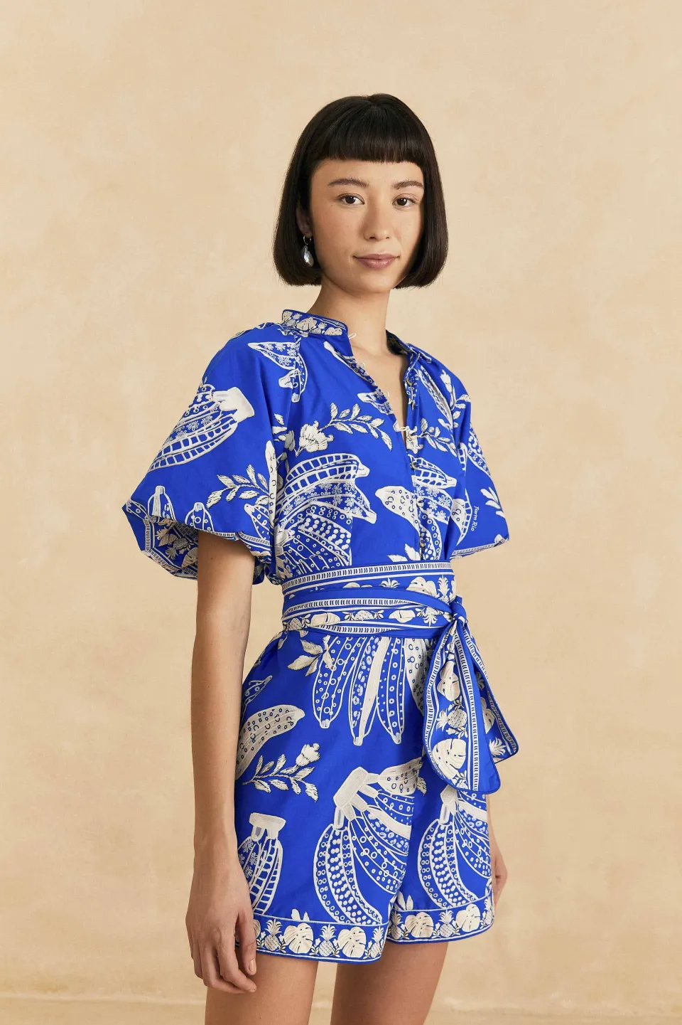 FARM Rio Blue Lace Banana Romper Online