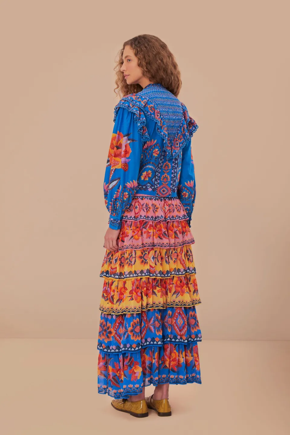 FARM Rio Blue Lucy Floral Ainika Maxi Skirt Best