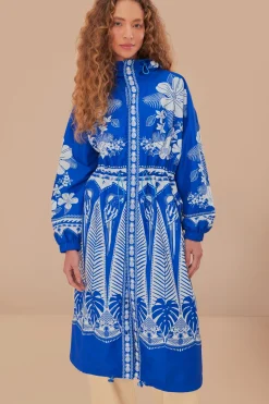 FARM Rio Blue Macaw Elegance Maxi Raincoat Best