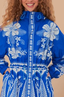 FARM Rio Blue Macaw Elegance Maxi Raincoat Best