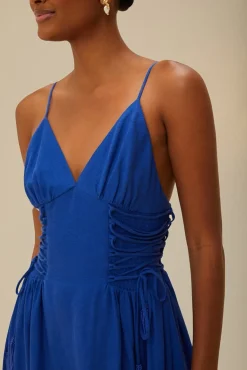 FARM Rio Blue Midi Dress Discount