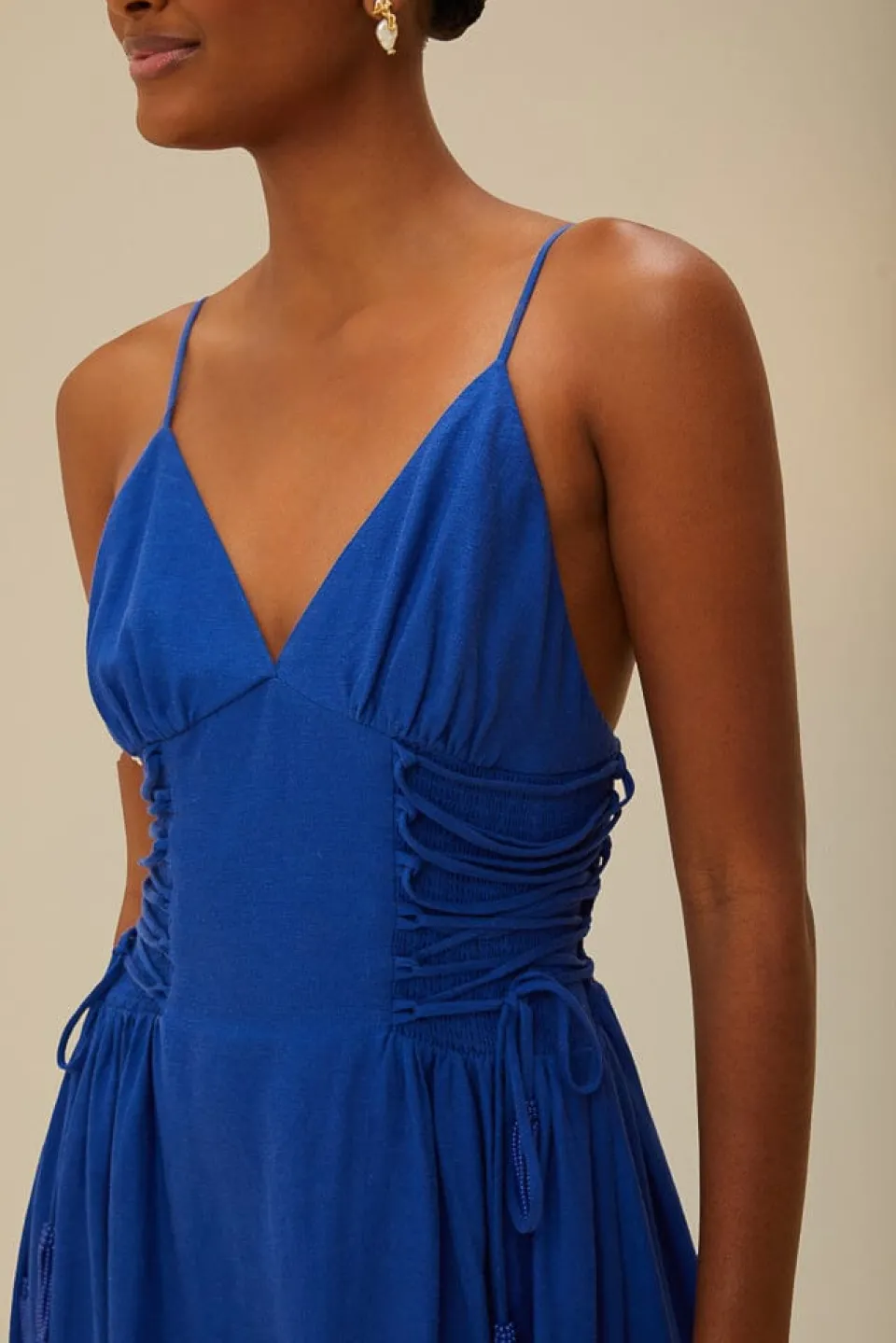 FARM Rio Blue Midi Dress Discount