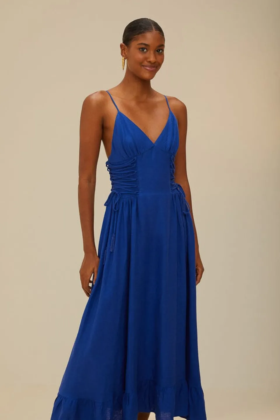 FARM Rio Blue Midi Dress Discount