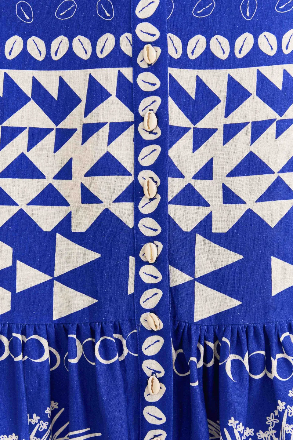 FARM Rio Blue Mixed Ondina Midi Dress Outlet