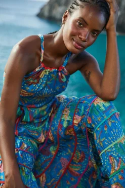 FARM Rio Blue Ocean Stories Maxi Dress Clearance