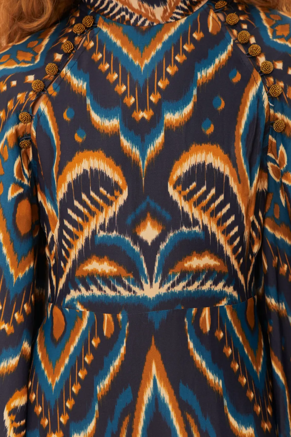FARM Rio Blue Pineapple Ikat LENZING™ ECOVERO™ Viscose Mini Dress Best