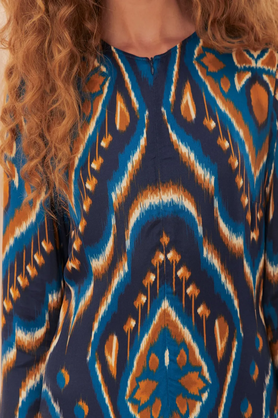 FARM Rio Blue Pineapple Ikat LENZING™ ECOVERO™ Viscose Maxi Dress Sale