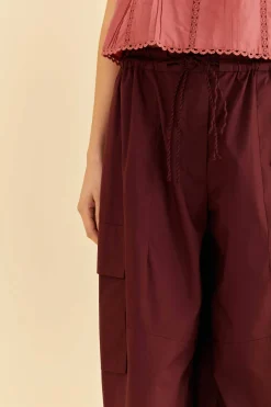 FARM Rio Blush Organic Cotton Cargo Pants Hot