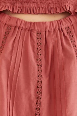 FARM Rio Blush Ruffles Blouse Outlet