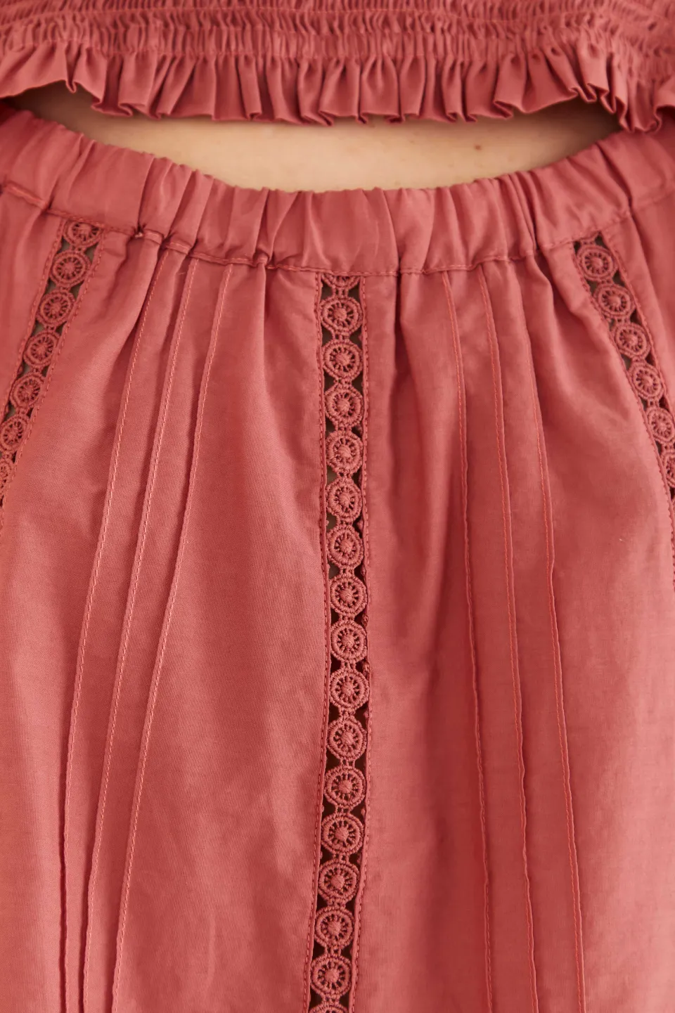 FARM Rio Blush Ruffles Blouse Outlet