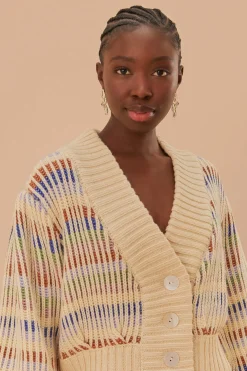 FARM Rio Bold Stitch Knit Cardigan Clearance