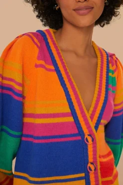 FARM Rio Bold Stripes Knit Cardigan Best