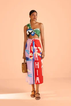 FARM Rio Brasil Bahia Scarves Crop Top Outlet