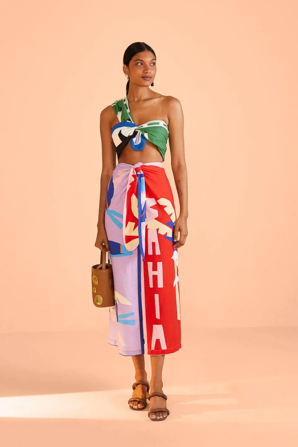 FARM Rio Brasil Bahia Scarves Crop Top Outlet