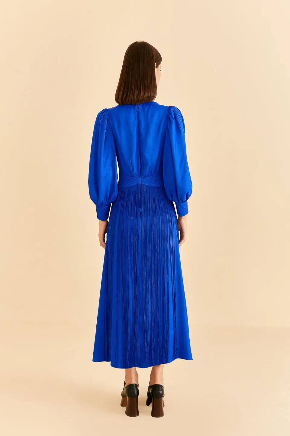 FARM Rio Bright Blue Fringes Maxi Dress Outlet