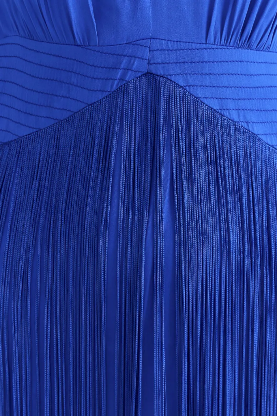 FARM Rio Bright Blue Fringes Maxi Dress Outlet