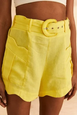 FARM Rio Bright Yellow Shorts Hot