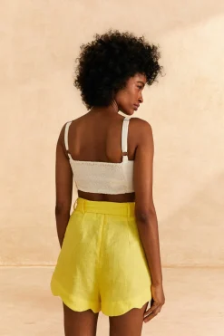 FARM Rio Bright Yellow Shorts Hot