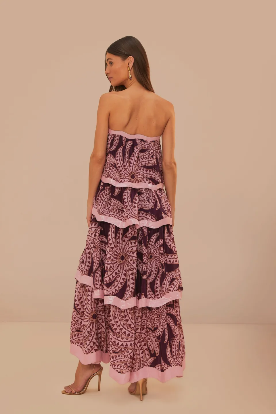 FARM Rio Burgundy Bananada Midi Dress Discount