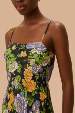 FARM Rio Capri Floral Black Sleveless Mini Dress Outlet