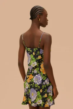 FARM Rio Capri Floral Black Sleveless Mini Dress Outlet