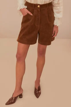FARM Rio Caramel Corduroy Shorts Online