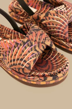 FARM Rio Caramel Macawmouflage Puffy Flat Sandal Best