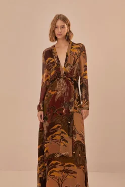 FARM Rio Caramel Savana Dream Maxi Dress
