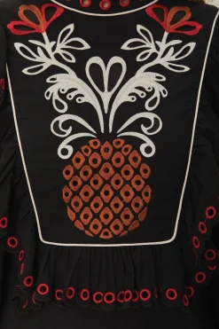 FARM Rio Cashew Mandala Richilieu Long Sleeve Maxi Dress