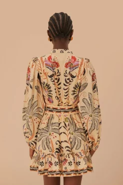 FARM Rio Classic Nature Sand Mini Dress Clearance