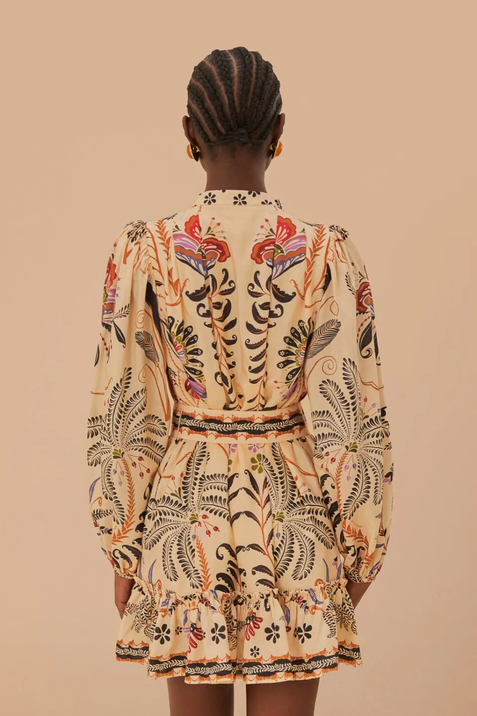 FARM Rio Classic Nature Sand Mini Dress Clearance