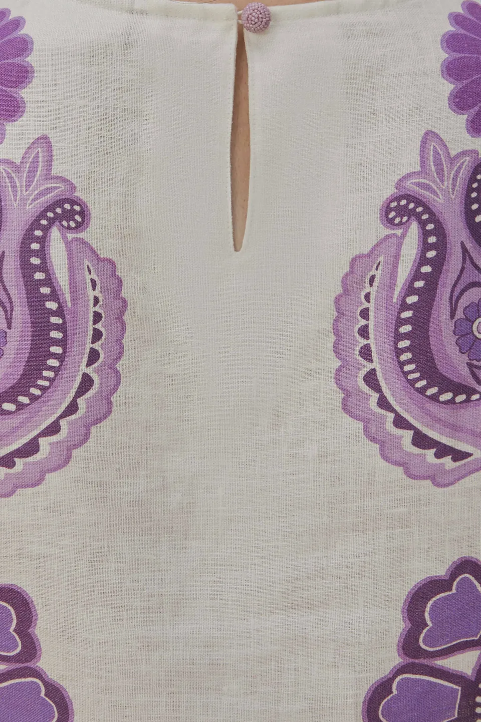 FARM Rio Color Festival Cream Euroflax™ Crop Blouse Outlet