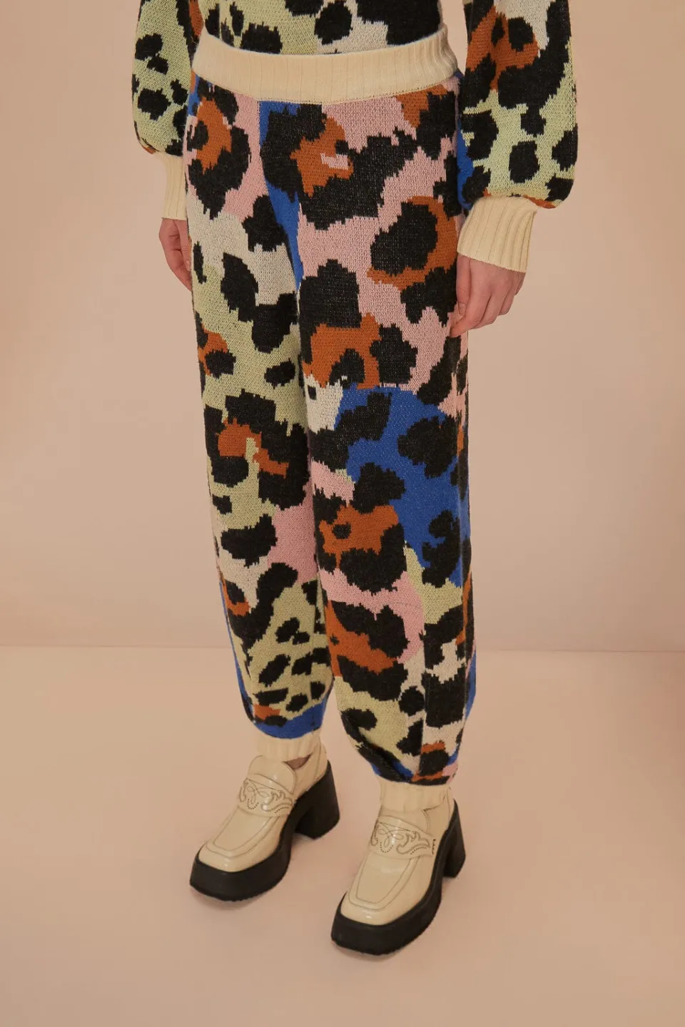 FARM Rio Colorful Leopards Knit Pants Sale