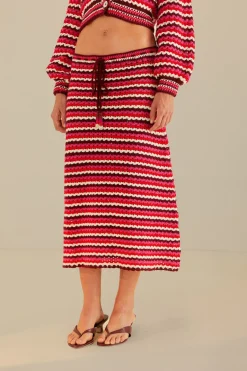 FARM Rio Colorful Stripes Crochet Skirt Best