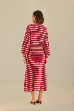 FARM Rio Colorful Stripes Crochet Skirt Best