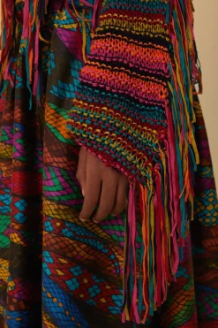 FARM Rio Colorful Stripes Knit Sweater New