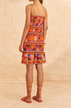 FARM Rio Coral Summer Sun Mini Dress