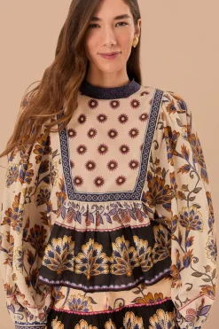FARM Rio Cream Ainika Maxi Floral Blouse Online