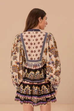 FARM Rio Cream Ainika Maxi Floral Blouse Online