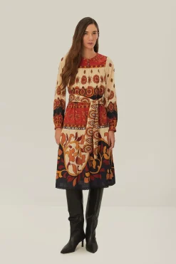 FARM Rio Cream Ainika Tiles Midi Dress Discount